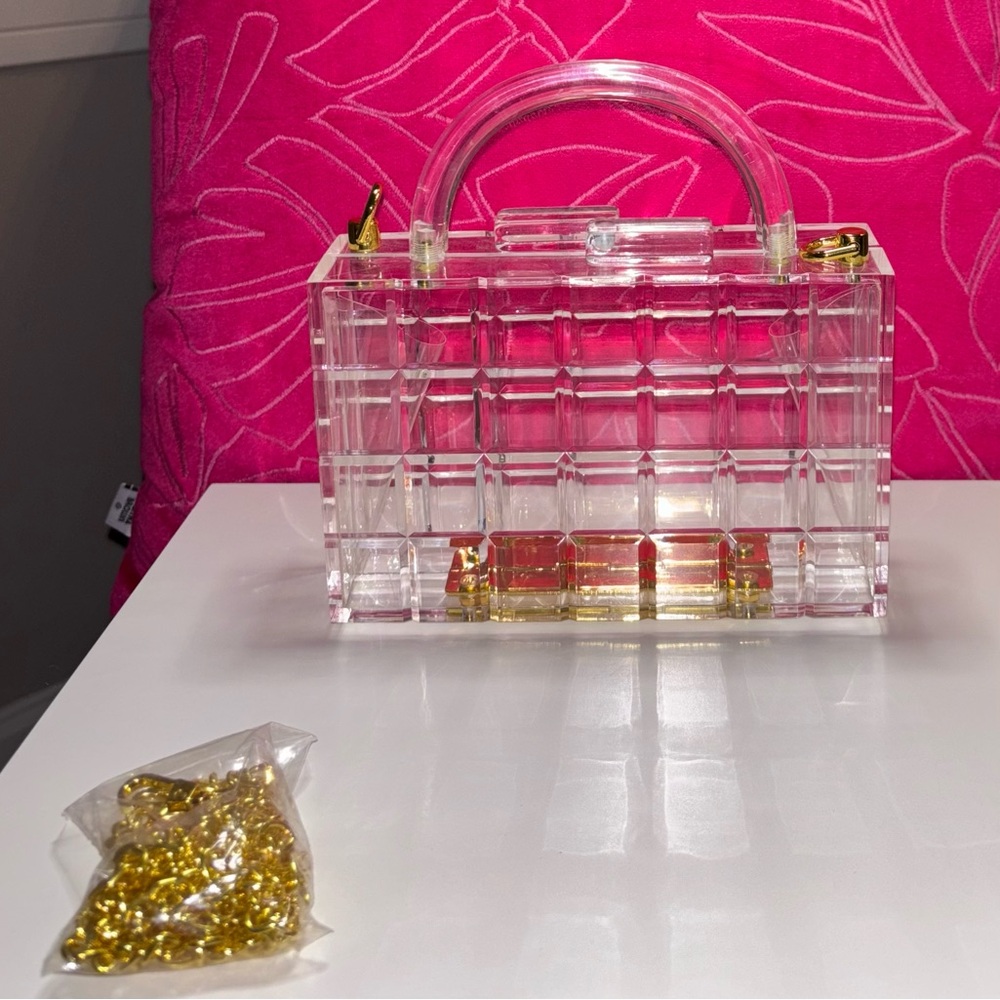 Francesca Collections Clare Clear Top Handle Box Crossbody